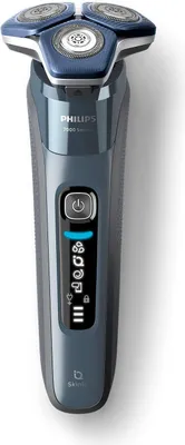 Zdjęcie produktu dla Philips SHAVER Series 7000 Golarka Seria 7000 S7882/55 Golarka elektryczna do golenia na mokro i na sucho, Golarka rotacyjna, Niebieski, SteelPrecision blades, LED, GroomTribe; Connects via Bluetooth, SH71