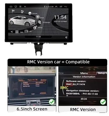 Obrázok produktu pre Multimediálny prehrávač do auta, dotykový displej, kompatibilný s dvoma systémami, kompatibilný s modelmi Audi A6 A7 C7 (ročníky 2012-2018), model 4G32 RMC