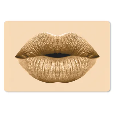 Produktbild von MuchoWow® Mauspad Mousepad Lippen - Pastell - Braun 27x18 cm - Mousepads - Maus Mat - Pad - Mausunterlage - Büroartikel - Desk Matten