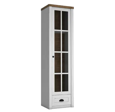 Image de AX LIVING Vitrine en verre Palmano W1T - 50 cm de large, pin d'Andersen