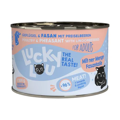 Produktbild von Lucky Lou Lifestage Adult Geflügel & Fasan 6 x 200g Katzenfutter Nassfutter