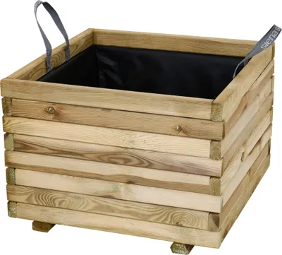 Produktbild von Pflanzkübel >TAUNUS< in natur, Kiefer  100% - 60x43x60cm (BxHxT)