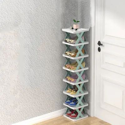 Produktbild von 360Home Einfaches Schuhregal abnehmbar Blau 8 Ebenen