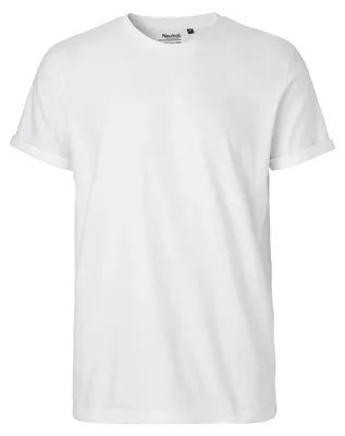 Image de Neutre - T-shirt pour homme, manches retroussées LT4119 (XL) (blanc)