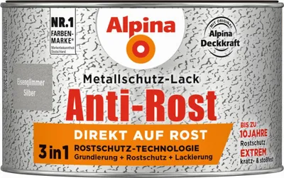 Produktbild von Alpina Metallschutzlack Anti-Rost Eisenglimmer Silber 300 ml