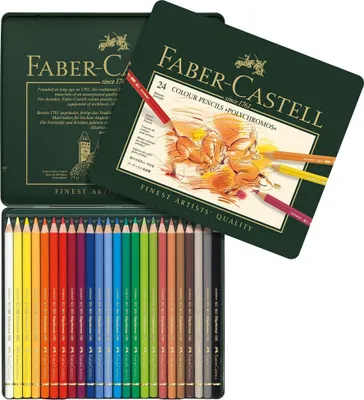 Immagine prodotto di Matite colorate FABER-CASTELL POLYCHROMOS, colori assortiti, 24 pezzi.