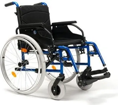 Produktbild von Leichtgewicht-Rollstuhl D200-V B03.B06.B80 metallicblau>>>>SB 50 cm