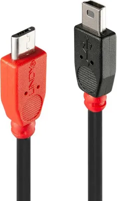 Obrázok produktu pre Lindy USB kábel - Mini-USB, typ B (M) na Micro-USB typ B (M)