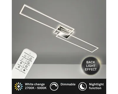 Obrázok produktu pre LED stropné svietidlo stmievateľné CCT 40W 5200 lm 2700-6500 K 24,8x47,5 cm + diaľkové ovládanie hliník/chróm