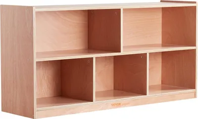 Image de Étagère de rangement à 5 compartiments et 2 tablettes pour la maison et l'école