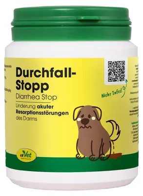 Immagine prodotto di cdVet Naturprodukte DurchfallStopp 180 g - Alimento complementare dietetico per cani, per alleviare la diarrea