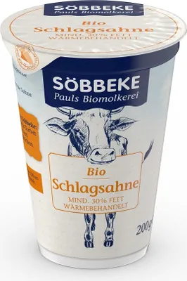 Produktbild von Söbbeke Schlagsahne mindestens 30% Fett wärmebehandelt -- 200g