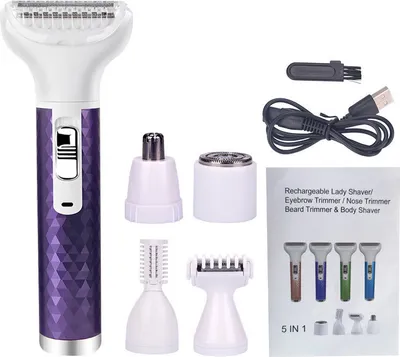 Produktbild von ANTCOOL 5 in 1 Elektrischer Damenrasierer ABS Tragbare Rosa Gesichtshaarentfernung Schmerzloser Epilierer Rasierer Damen Elektrorasierer Rasierer