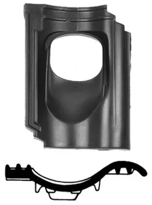 Productafbeelding van Ubbink Dakdoorvoerpan 131 OVH 25-45° Zwart – Ø110-131 mm