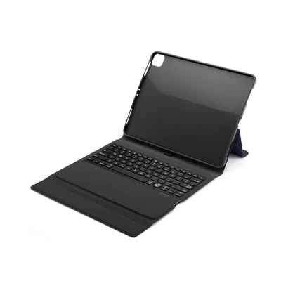 Produktbild von Pouzdro HOPE R s bezdrátovou klávesnicí Bluetooth LED pro iPad 12.9 2018 a 2020, , modré, rozložení QWERTY