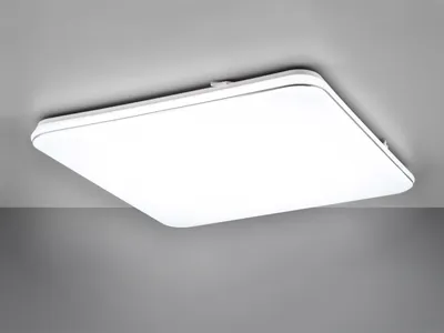 Image de Plafonnier LED carré BLANCA blanc 46 W, blanc neutre 5600 lm, plastique, dimensions : 53 x 53 cm, IP20, RL