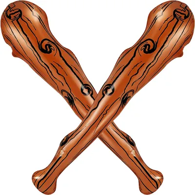 Productafbeelding van Opblaasbare baseballknuppel - 35 inch, 2 stuks voor themafeesten