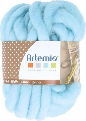 Zdjęcie produktu dla Kłębek wełny 10 m - grubość 70 g - błękitny
