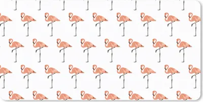 Produktbild von MuchoWow® Schreibtischunterlage Muster - Vogel - Flamingo 80x40 cm - XXL Mauspad - Gaming Mauspad