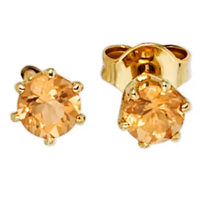 Produktbild von JOBO Ohrstecker 585 Gold Gelbgold 2 Citrine Ohrringe