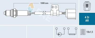 Produktbild von FAE Lambdasonde für MAZDA 5 (CR19) nach-Kat 75612