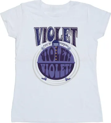 Produktbild von Willy Wonka - "Violet Turning Violet" T-Shirt für Damen BI51078 (M) (Weiß)