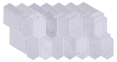 Produktbild von Set mit 24 selbstklebenden 3D-Fliesenaufklebern zur Wanddekoration