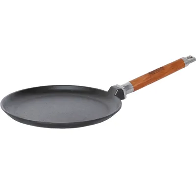 Produktbild von Gusseisen Pfanne Crepes Pfannkuchen 24 cm abnehmbarer Griff Induktion