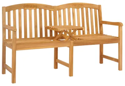 Image de vidaXL Banc en forme de rose fait main 150,5 x 60 x 95 cm en teck massif