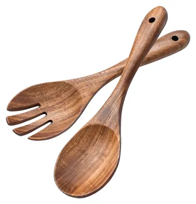 Produktbild von Muso Salatbesteck-Set aus Holz, 2 Stück - Akazienholz - 30,5 cm