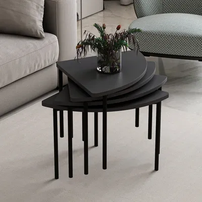 Immagine prodotto di Skye Decor, Emma - 8919, tavolino, antracite, 100 % PANNELLI DI PARTICELLE RIVESTITI IN MELAMMINA, 90 x 42 x 42 cm
