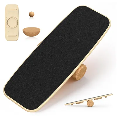 Produktbild von Balance Board - Balance-Rolle - 3 Stufen - Core-Training - Koordination - Stabilität - Bis 150 kg - Schwarz