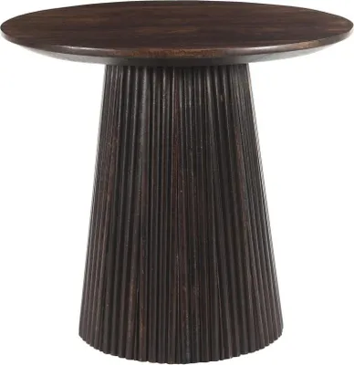 Produktbild von Couchtisch Salvator aus Mangoholz Ø50cm - Walnuss