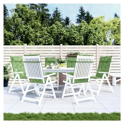 Produktbild von Hochlehner-Auflagen aus wasserabweisendem Oxford-Gewebe 120 x 50 cm mit weicher Schaumstofffaser-Polsterung und Blattmuster für Gartenstühle und Outdoor-Sitzmöbel