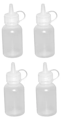 Produktbild von 4 Mini Quetschflaschen 30 ml Soßenflasche, Dressingflasche, Gewürzflasche