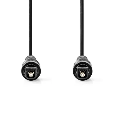 Produktbild von Nedis Optisches Audiokabel - Toslink Stecker - Toslink Stecker - 10.0 m - Rund - PVC - Schwarz - Label