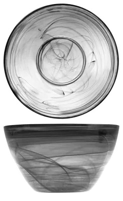 Produktbild von H&h 4er Set Alabasterbecher aus schwarzem Glas 24 cm