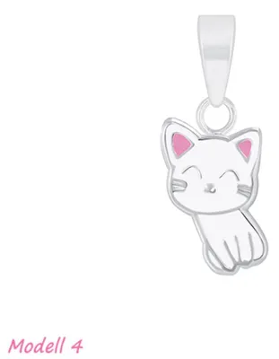 Produktbild von Katze Kette Silber 925: Kinderschmuck Anhänger Modell 4 ohne Kette