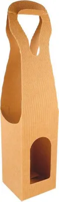 Produktbild von Kraft-Weinkarton 9 x 9 x 41 cm 5 Stück.