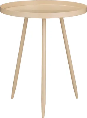 Obrázek produktu pro Mica Decorations Flores - boční stolek - V49 x Ø42 cm - kov - béžová barva
