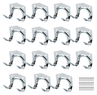 Wandhaken-Set 15-tlg. Doppelhaken aus Stahl, inkl. 30 Schrauben