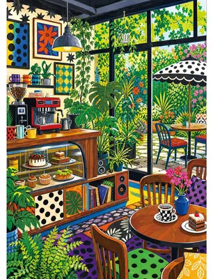 Produktbild von Garten-Puzzle mit 1000 Teilen und 1:1 Poster