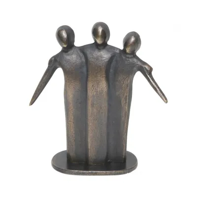 Produktbild von Bronzefigur Zusammenhalt 7 cm, patiniert