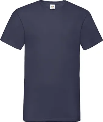 Produktbild von Fruit of the Loom 61-066-0 | Valueweight V-Neck Herren T-Shirt - Farbe: Deep Navy - Größe: XL