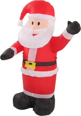 Image de Père Noël gonflable Décoration du Père Noël gonflable imperméable et résistant à la déchirure avec lumières LED