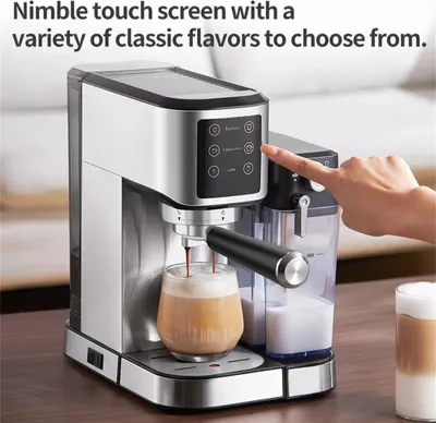 Produktbild von Halbautomatische Espresso-Maschine, Hochdruckdampf, Milchaufschäumer, Italienischer Stil, Konstante Temperatur, für Zuhause, Kaffeezubereitung