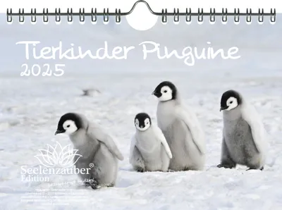 Produktbild von Tierkinder Pinguine DIN A5 Kalender für 2025 Pinguin - Seelenzauber