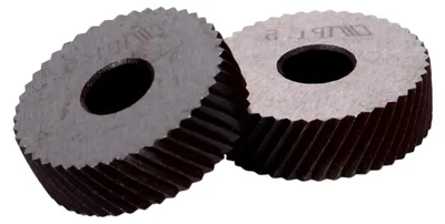 Produktbild von 2 Stück Rändelrad Diagonalrad mit linearer Rändelung für Metallbearbeitung