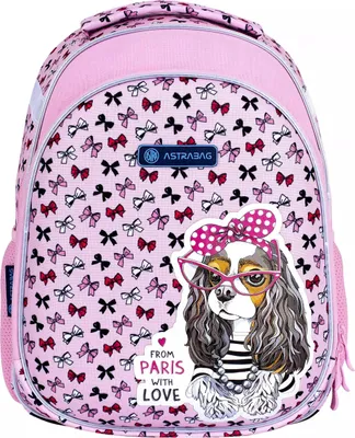 Produktbild von ASTRA AS1 Schulranzen Schulrucksack Schultasche HUND rosa bunt leicht Kinder Mdchen