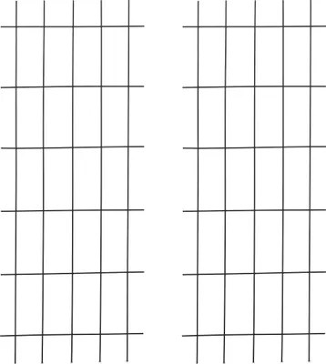 Image de Lot de 2 treillis Relaxdays, jardin, 150 x 60 cm, support pour plantes grimpantes, autoportant, à enfoncer, métal, noir